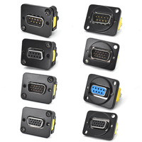 Connecteur DB9 à montage sur panneau, passage direct, 9 broches, RS232, série, mâle vers mâle, convertisseur de prise à montage sur panneau, coupleur
