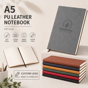 Carnet de notes promotionnel en cuir PU A5 avec logo personnalisé, cadeau d'affaires, vente en gros, agenda publicitaire pour le bureau - Product Image 1