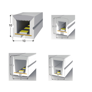 Silicone LED kênh cho DIY Led Neon dây dải ánh sáng, linh hoạt ống nhà ở hồ sơ, New LED Nhôm đùn thay thế - Product Image 1