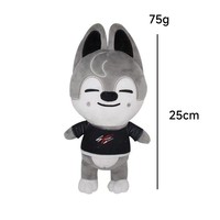 Peluche de 20 cm de personnage de dessin animé Stray Kids, Bbokari Leebit Wolf Chan Puppym, cadeau pour enfants, adultes et fans, fabriquée en coton PP