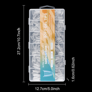 ปลายเล็บเจล ABS แบบฝรั่งเศสสั้น 600 ชิ้น แบบเต็มเล็บ สีใสแบบด้าน ลายท้องฟ้าเต็มดาว สำหรับทำเล็บมือในร้านเสริมสวย - Product Image 6