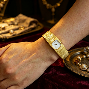 Orologio <span class=keywords><strong>da</strong></span> Polso <span class=keywords><strong>Vintage</strong></span> Quadrato Dorato con Cinturino in Acciaio Inossidabile, Movimento al Quarzo, Elegante Orologio di Lusso Tutto in Uno per <span class=keywords><strong>Donna</strong></span> - Product Image 6