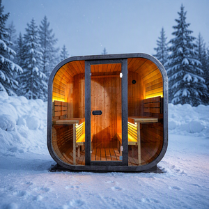 <span class=keywords><strong>Sauna</strong></span> Traditionnel de Haute Qualité, <span class=keywords><strong>Sauna</strong></span> Extérieur Carré Noir, <span class=keywords><strong>Sauna</strong></span> en Épicéa Carbonisé, <span class=keywords><strong>Sauna</strong></span> pour 4 Personnes pour la Relaxation - Product Image 1
