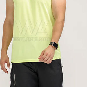 Camiseta sin Mangas de Punto Transpirable para Hombre, Estilo Casual, Algodón/Poliéster, Ropa Deportiva - Product Image 6