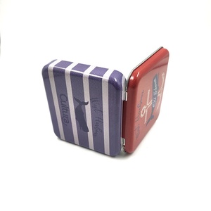 Boîte en métal carrée à charnière pour menthes, petite boîte en fer blanc imprimée, fabriquée en Chine - Product Image 5