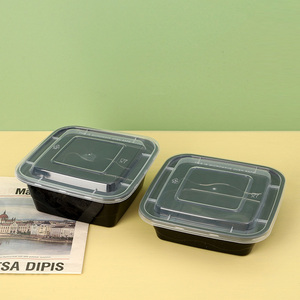 750ml 25oz 300pcs Per Carton Custom Plastic Food Box Waffle Pasta Take Away Box