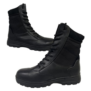Bottes tactiques en cuir pleine fleur pour hommes - Bottes <span class=keywords><strong>de</strong></span> travail antidérapantes, randonnée imperméable, prix direct d'usine - Product Image 6