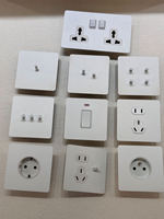 Interrupteur à bascule 86 250V 1/2/3/4 GANG 2 voies, panneau en acier inoxydable, blanc mat, français, Royaume-Uni, Australie, Europe, prise de charge USB-C 10A