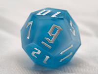 Set Dadu DND 7 Buah Warna Biru Putih Kustom dari Resin Brushed Polyhedral dengan Logo Personal untuk Permainan Roleplaying Meja