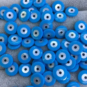 Groothandel Prijs 6-16Mm Donker Blauwe Ronde Evil Eye Kralen Synthetische Turquoise Turkije Hot Koop Mop Eye Losse edelstenen