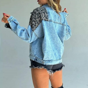 2025 New Fashion Casual <b>Denim</b> Jacket with Leopard Print Button Cotton Filled Top for Autumn/Winter Women <b>Coat</b> - Product Image 6