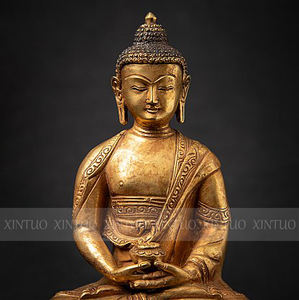 Statue de <span class=keywords><strong>bouddha</strong></span> <span class=keywords><strong>en</strong></span> bronze doré <span class=keywords><strong>ancien</strong></span> pour la décoration de la maison - Product Image 3