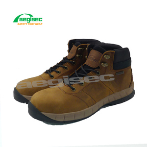 Aegisec Nubuck Lederen Ce Waterdichte Veiligheidslaarzen Voor Vrouwen Anti Slip Rubber Zool Arbeid Staal Teen Ingenieur Werk Veiligheidslaarzen - Product Image 1