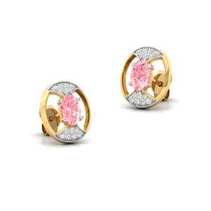 Pendientes Solitarios Celestial Harmony con Diamante Cultivado en Laboratorio con Corte Ovalado, Chapados en Oro de 10K, Joyería Elegante y Brillante de Moda, Regalo - Product Image 2