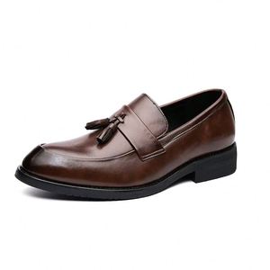 Zapatos Oxford de Plataforma Gruesa para Hombre, que Aumentan la Altura, Estilo Casual de Negocios, Sin Cordones, Tallas Grandes - Product Image 5