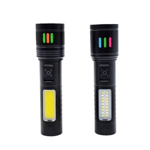 Mini Dual Light Source Rechargeable <b>Led</b> <b>Flashlight</b> With Type C Charging Outdoor Red White Light Warning Torch - Product Image 5