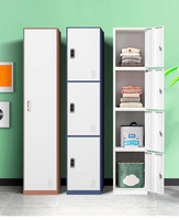 Casier en acier, armoire de rangement en acier à 2 portes en métal pour l'école, le bureau, la salle de sport ou la chambre à coucher pour les employés et les étudiants