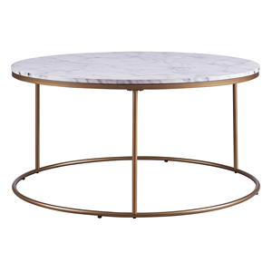 Large Metal <b>Side</b> <b>Table</b> Luxury Round Coffee <b>Table</b> Frame with <b>Marble</b> <b>Top</b> & Iron Legs Home Bedroom Living room Furniture - Product Image 1
