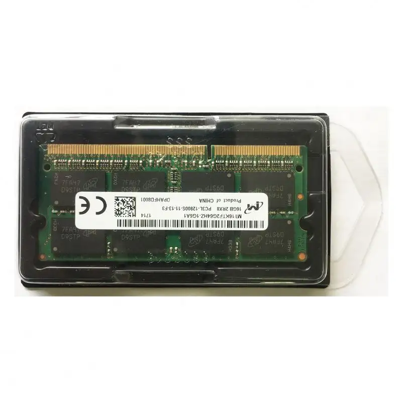 16GB SODIMM PC3L-12800 DDR3-1600 204pin bellek 03X7015 dizüstü bilgisayarlar yedek yenilenmiş sunucu