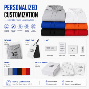 Sudadera con Capucha Personalizada con Logotipo, 260GSM, Algodón, Unisex, Venta al Por Mayor, Premium, Ropa Urbana de Invierno, Sudadera de Felpa Lisa, OEM, Tallas S-4XL, Color Azul Rey - Product Image 5