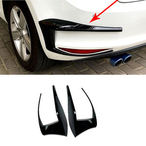 2 PCS/Set ABS Gloss Black Car Rear Bumper Fins Splitters Trims pour Volkswagen <span class=keywords><strong>Golf</strong></span> <span class=keywords><strong>7</strong></span> <span class=keywords><strong>R400</strong></span> 2012-2015 - Product Image 6