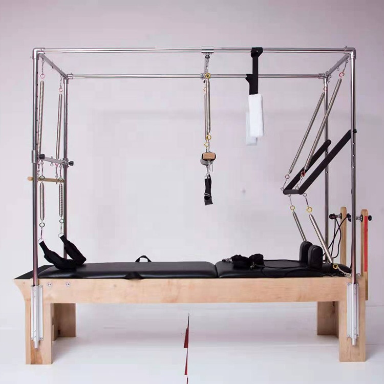 Домашний фитнес-реформер из массива дерева Складная машина для пилатеса реформер для пилатеса Cadillac реформер