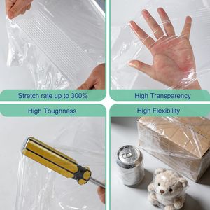 Rollo <span class=keywords><strong>de</strong></span> Plástico Transparente para Envolver, Resistente a la Humedad, Película Estirable <span class=keywords><strong>de</strong></span> PE, Suministro <span class=keywords><strong>de</strong></span> Fábrica - Product Image 3