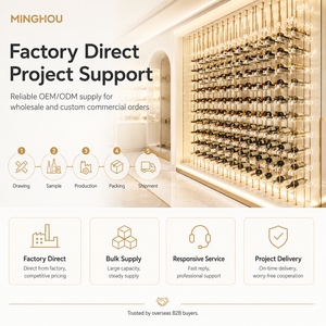 Portabottiglie da Esposizione Minghou in Acrilico Armadietto per Vino con Luce a Led e <span class=keywords><strong>Scaffale</strong></span> in Metallo per Cantina <span class=keywords><strong>Design</strong></span> Personalizzato - Product Image 6