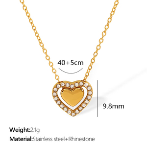 Collana con Ciondolo a Cuore in Acciaio Inossidabile per Donna 2025, Regalo Romantico per <span class=keywords><strong>San</strong></span> <span class=keywords><strong>Valentino</strong></span>, <span class=keywords><strong>Gioielli</strong></span> alla Moda - Product Image 6
