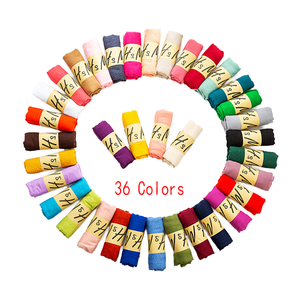 Prêt à expédier prix le plus bas 50*160cm dame châles printemps été décontracté Turban châle <span class=keywords><strong>voile</strong></span> <span class=keywords><strong>36</strong></span> couleurs plaine musulman Hijab tête enveloppes - Product Image 1