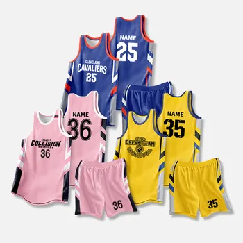 Set kaus basket tanpa lengan pria, setelan celana pendek seragam basket cetakan Digital