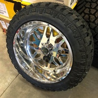 Jantes de camion forgées sur mesure 24x12 26x14 avec déport négatif -101 mm, polies et usinées, compatibles avec Silverado Sierra F250 F350 6*139.7