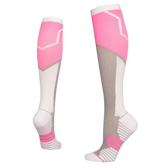 Bayanlar spor pamuk kalınlaşmış havlu alt nem esneklik maraton koşu çorap uzun tüp buzağı varis çorabı