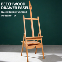 Chevalet universel pliable en bois naturel durable pour croquis et peinture, taille et couleur personnalisables, pour étudiants et enfants