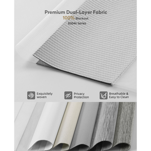 Stores zébrés motorisés ZSTARR avec télécommande, double couche occultante et voile pour café et extérieur - Product Image 3