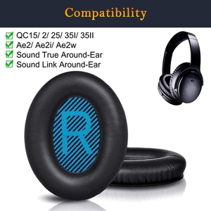 Remplacement de coussinets en cuir protéiné Hotsell pour coussin d'oreille <span class=keywords><strong>Bose</strong></span> QC25/QC15/QC2 - Product Image 5