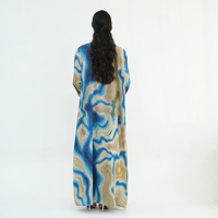 Abaya islamique pour femmes Loriya, disponible en 2 couleurs, vente en gros, tissu marbré imprimé, long kimono cardigan, robe islamique modeste