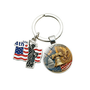 Llavero Patriótico del 4 de Julio de 2026 con Diseño de la Estatua de la Libertad y la Bandera Americana, Ideal como Colgante para Mochila y Recuerdo - Product Image 2