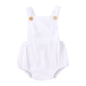 Hongbo <strong>2023</strong> Custom Logo 0-24 Months <strong>Baby</strong> Girls Boys Button Rompers Solid Linen Belt Jumpsuit New <strong>Born</strong> <strong>Baby</strong> Romper <strong>Clothes</strong> - Product Image 6