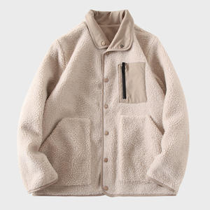 <span class=keywords><strong>Chaqueta</strong></span> polar reversible Snap-Up para hombre y mujer, <span class=keywords><strong>chaqueta</strong></span> <span class=keywords><strong>sin</strong></span> <span class=keywords><strong>cremallera</strong></span> portátil de doble cara con cuello levantado para actividades al aire libre - Product Image 4