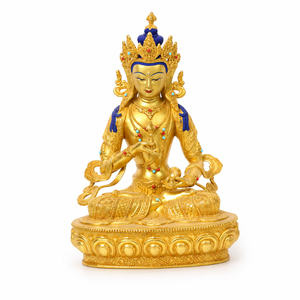 Statua di Vajrasattva in Rame Dorato OEM, Scultura Artigianale di Divinità Buddista Tibetana Placcata Oro per Templi e Santuari, Vendita all'Ingrosso - Product Image 1