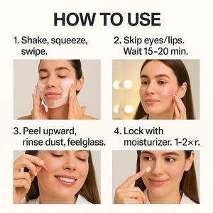 Mascarilla facial reafirmante con niacinamida, PDRN y cafeína rosa, mejorada por fábrica OEM/ODM - Product Image 6