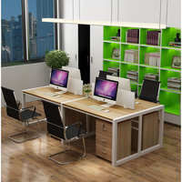 Poste de travail de bureau moderne directement de l'usine, bureau en forme de I avec tiroirs, poste de travail modulaire pour bureau à domicile et espaces de travail commerciaux