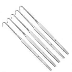 5 Piezas de Ganchos de Snook de Punta Ciega Reutilizables de Acero Inoxidable, Instrumentos Quirúrgicos Veterinarios para Útero y Ovario de Animales Pequeños - Product Image 1