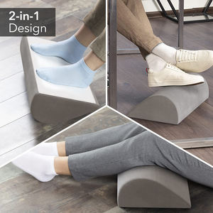 ที่วางเท้าแบบโฟมรองนอนตามหลักสรีรศาสตร์หมอนที่วางเท้าใต้โต๊ะครึ่งดวงจันทร์สำหรับรองรับ<span class=keywords><strong>ขา</strong></span>บนเครื่องบินสำนักงาน - Product Image 6