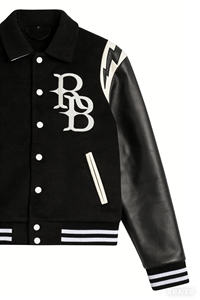 Chaqueta Varsity RAD BLACK KIDS Reversible, Cortavientos, con Patrón Geométrico de Puntos en Relieve, para Ropa Urbana, Uso al Aire Libre y Casual - Product Image 5