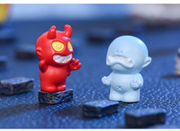 Breloques en résine de monstres de dessins animés d'Halloween, figurines 3D, décoration de bureau fantôme mignon
