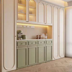 Custom-made Whole-House Solid Wood <strong>Wardrobes</strong> Kitchen Cabinets Eco-Friendly <strong>Storage</strong> <strong>Solutions</strong> Modern Pastoral Design - Product Image 4