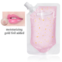 Base de brillant à lèvres changement de couleur, Gel, hydratant, avec feuille d'or, vente en gros, matériel de maquillage, 50/100ml