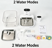 Fontaine à eau intelligente pour animaux de compagnie 3,2 L, batterie 4000 mAh, filtre 4 étapes, acier inoxydable 304, pompe détachable, IPX5 pour chats et chiens